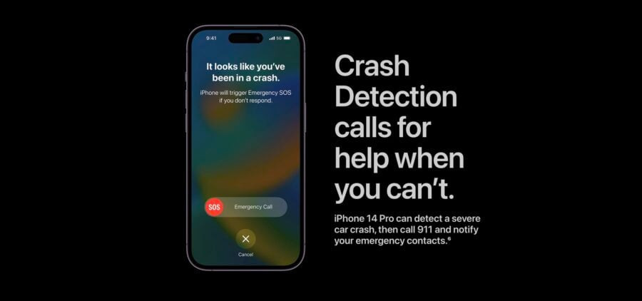 A YouTuber crashed a car to test the emergency function of the iPhone 14 Pro