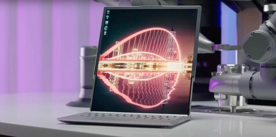 Lenovo also has a prototype laptop with a sliding screen