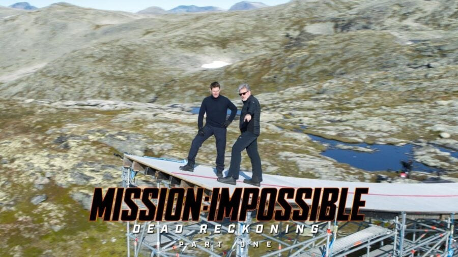 Watch Tom Cruise perform the greatest stunt in movie history for Mission: Impossible. Dead Reckoning