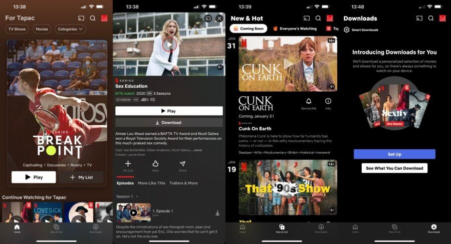 Netflix has significantly updated its iOS app