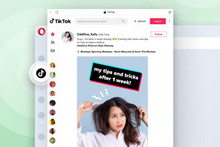 У десктопному браузері Opera з'явився швидкий доступ до TikTok