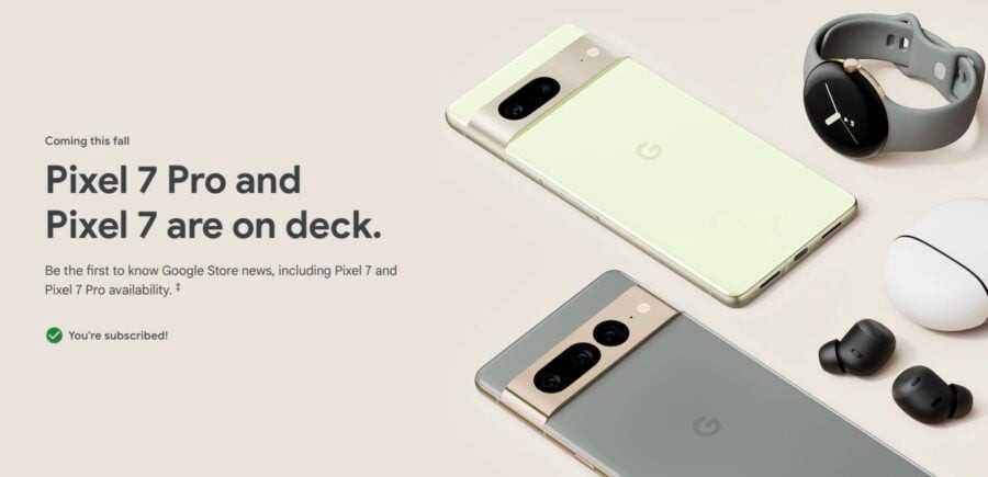 A possible date for the start of sales of the new Google Pixel 7 flagships has been announced