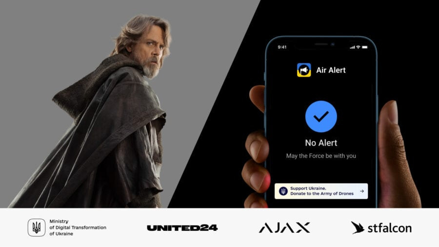 Luke Skywalker voiced the English version of Air Alert app