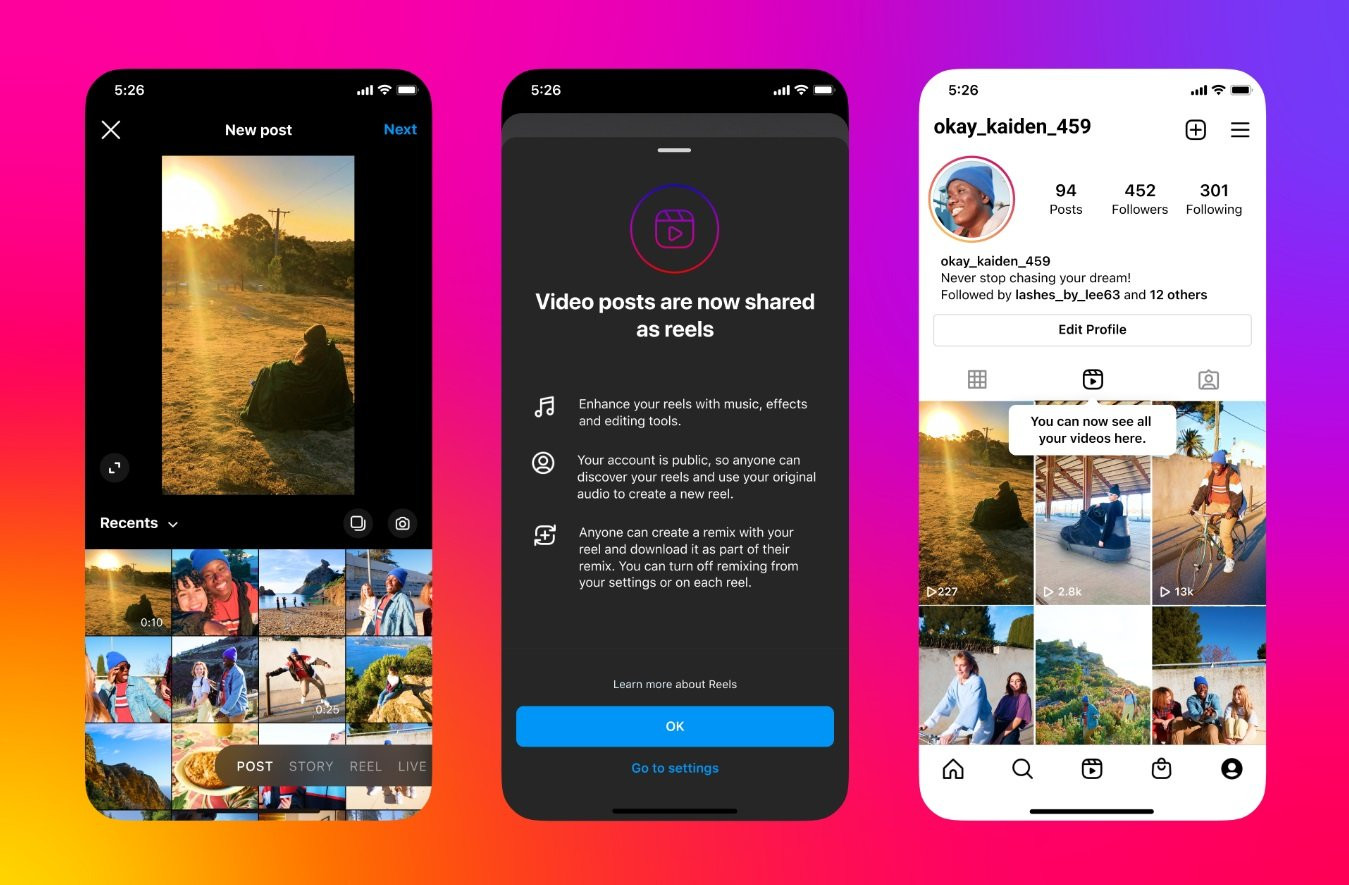 Instagram Update: Videos shorter than 15 minutes will be shared as Reels