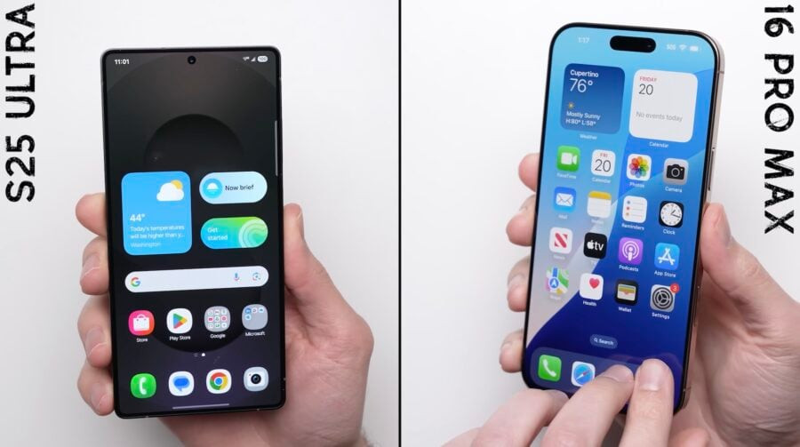 Samsung Galaxy S25 Ultra and iPhone 16 Pro Max passed the durability test side by side