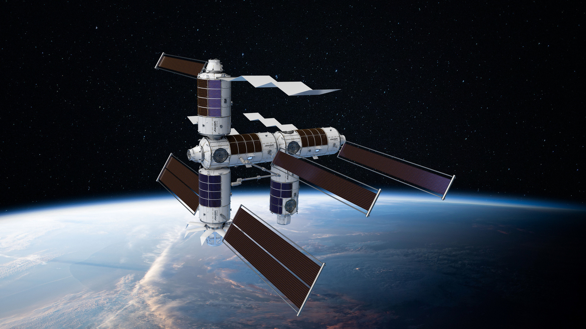 Axiom Station на орбіті, рендер, 2024 рік