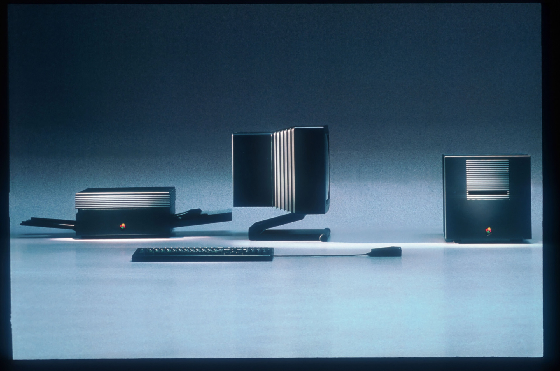 The NeXT computer system is displayed on October 12, 1988, in San Francisco, California. Jobs, a co-founder of Apple Computers, left the company after a power struggle with John Sculley to form NeXT Corporation. (Photo by Liaison)