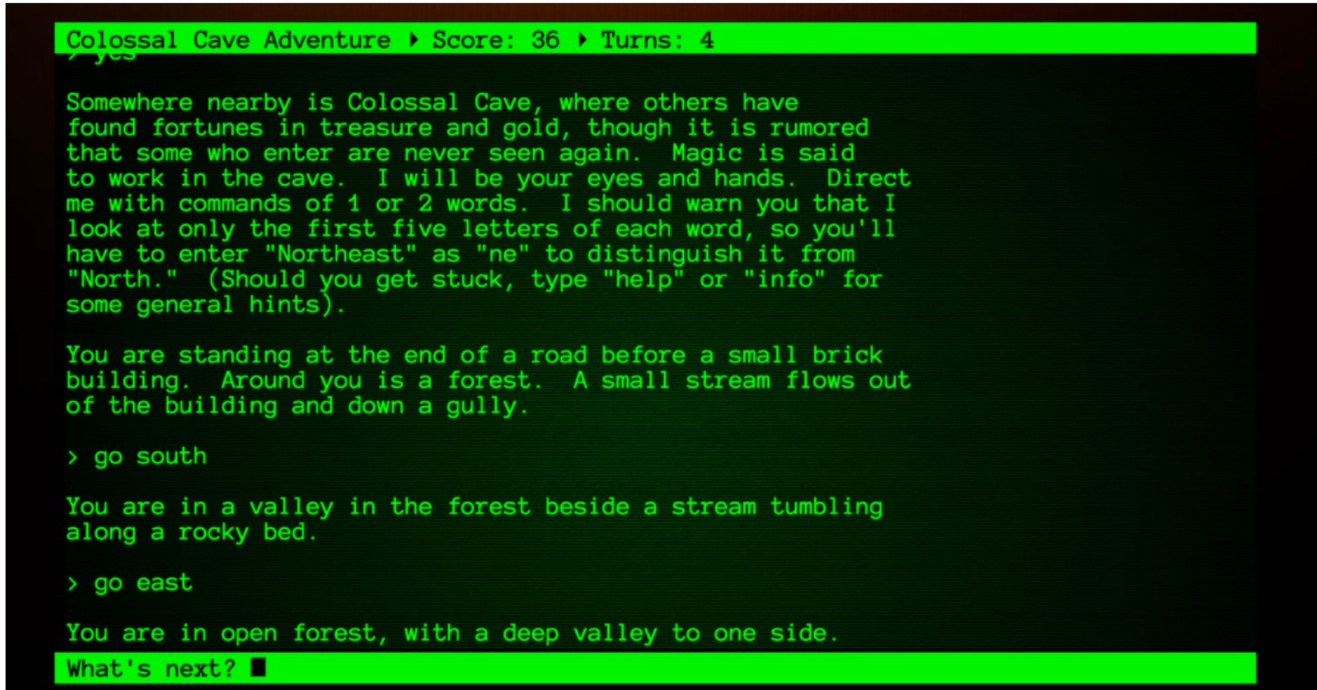 Кадр з гри Adventure / Colossal Cave Adventure (1976)