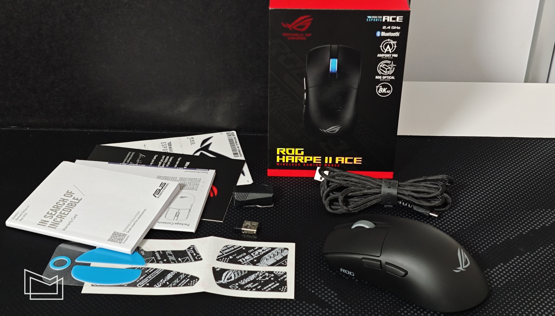 Огляд ASUS ROG Harpe II Ace: комплектація