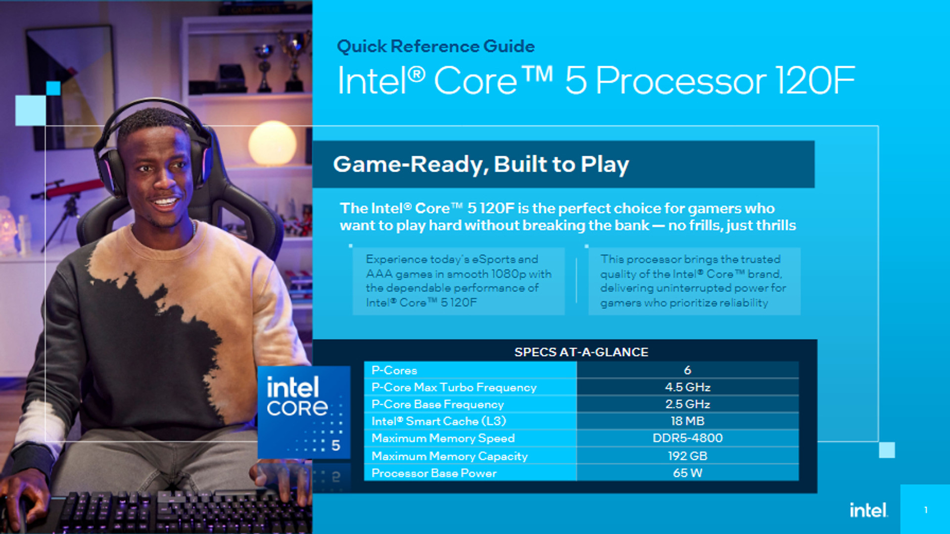 Core 5 120F. Знайдете відмінності від Core i5-12400F?