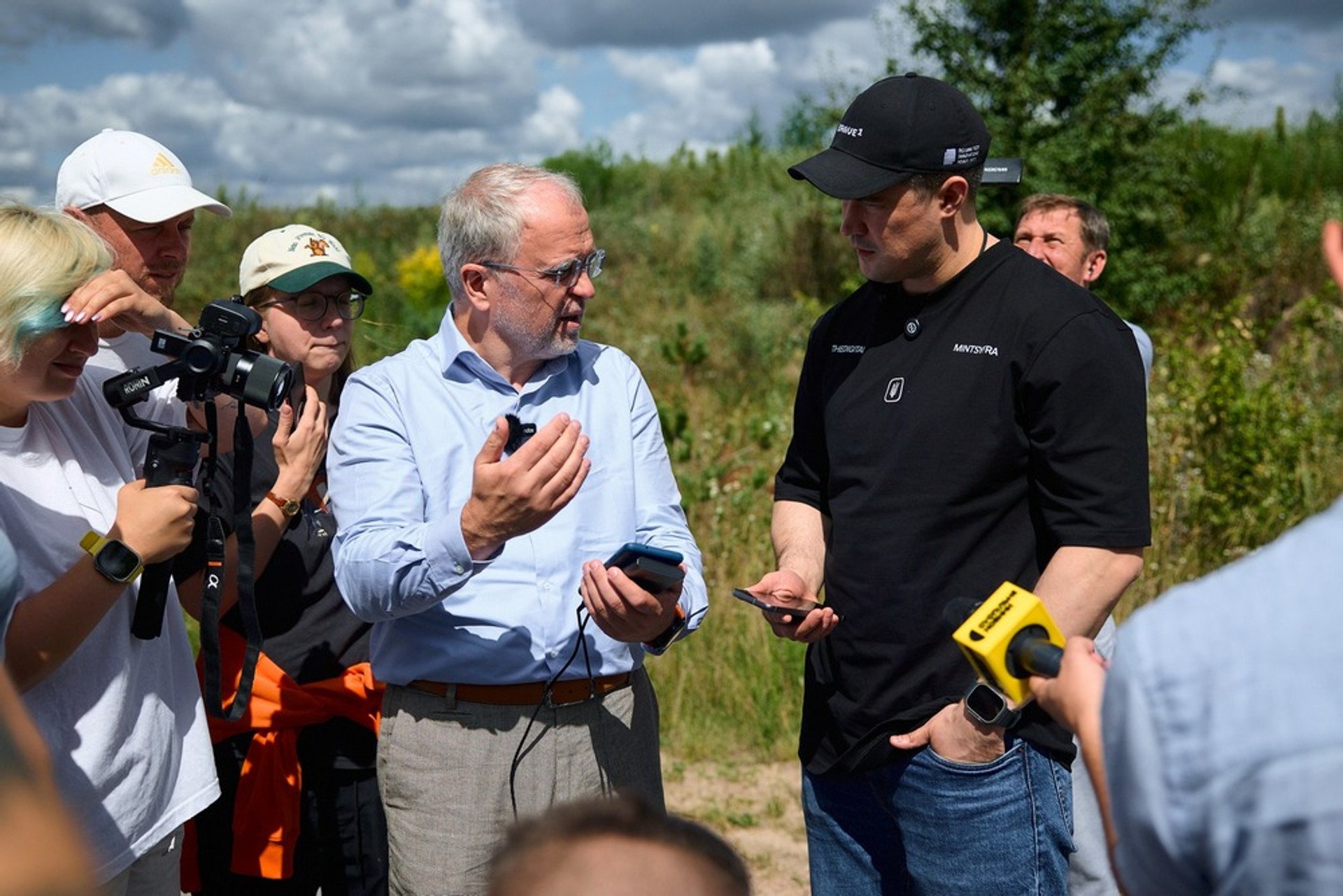Alexander Komarov and Mikhail Fedorov during satellite testing