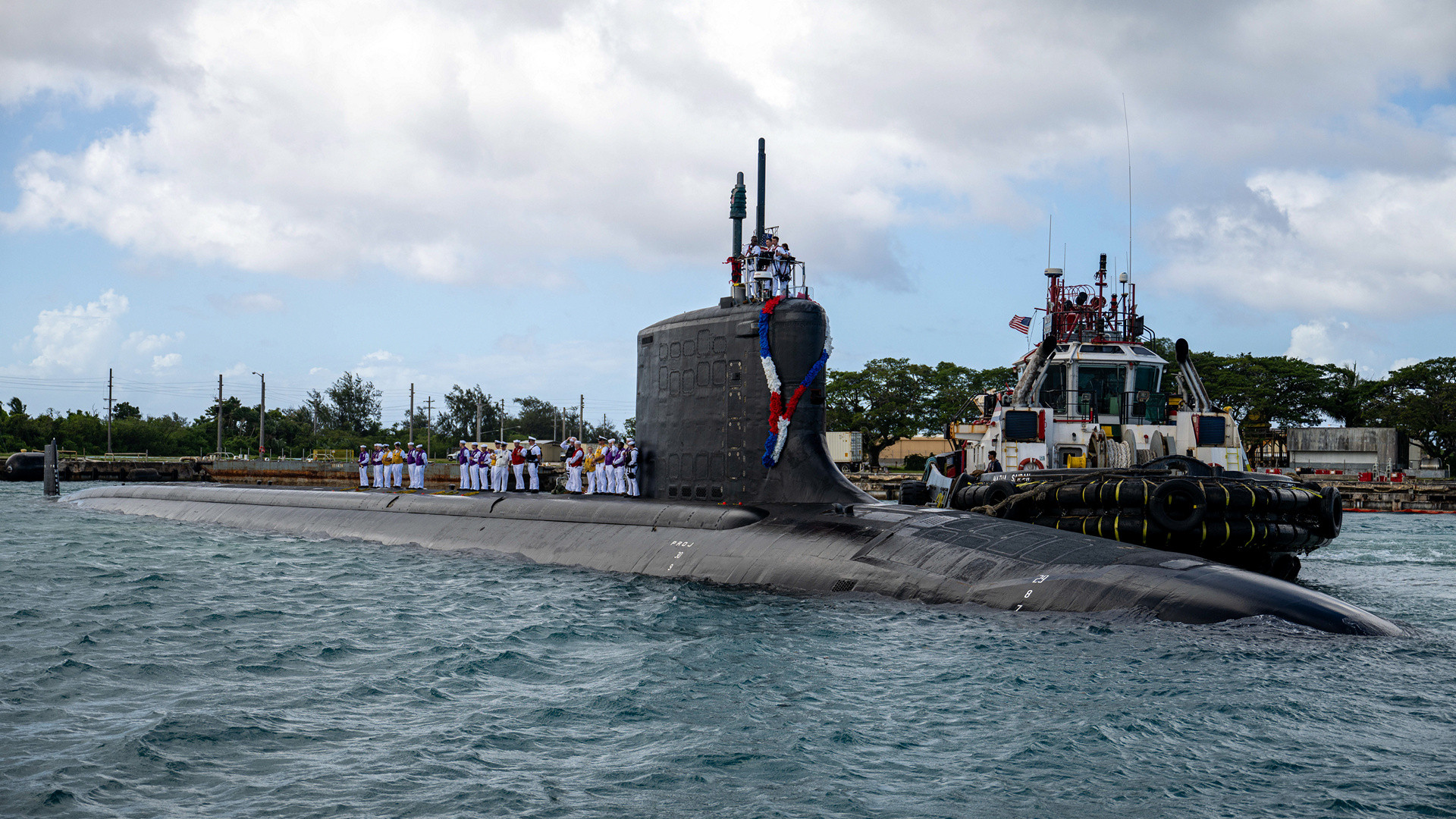 Ударна субмарина USS Minnesota (SSN 783) класу Virginia, Військово-морська база Гуам, 2024 рік
