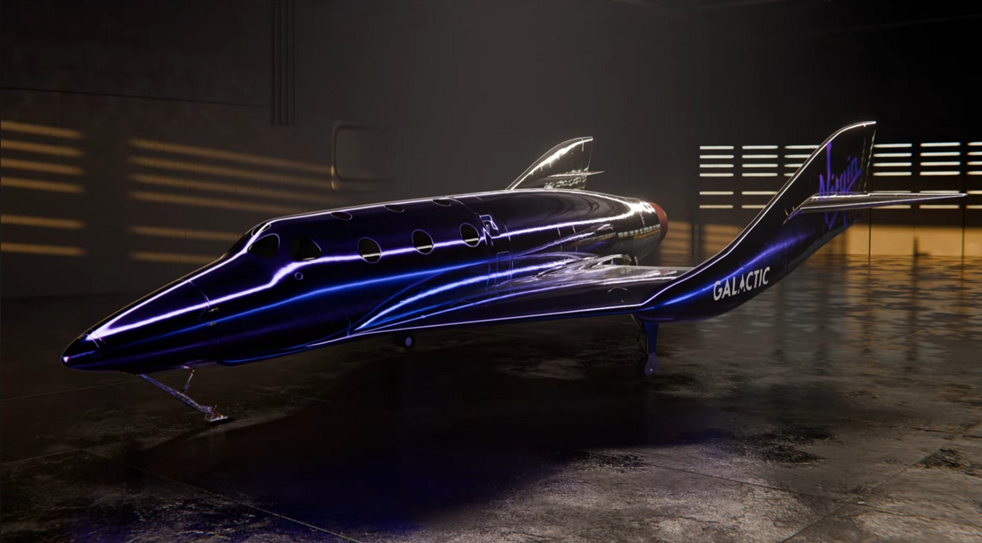 Шатл Virgin Galactic Delta, кадр з промовідео. 2024 рік