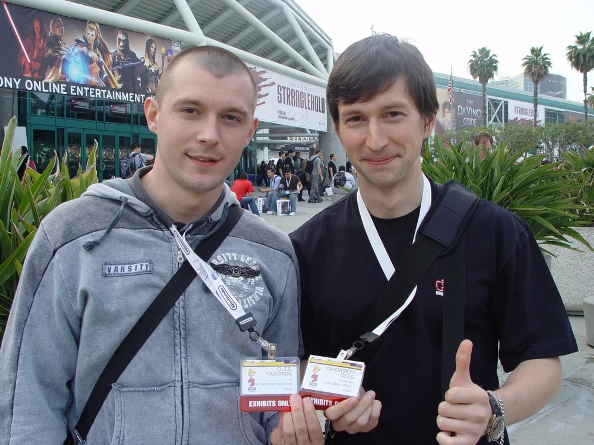 Сергій Григорович та Олег Яворський на виставці E3 2006, травень 2006 року