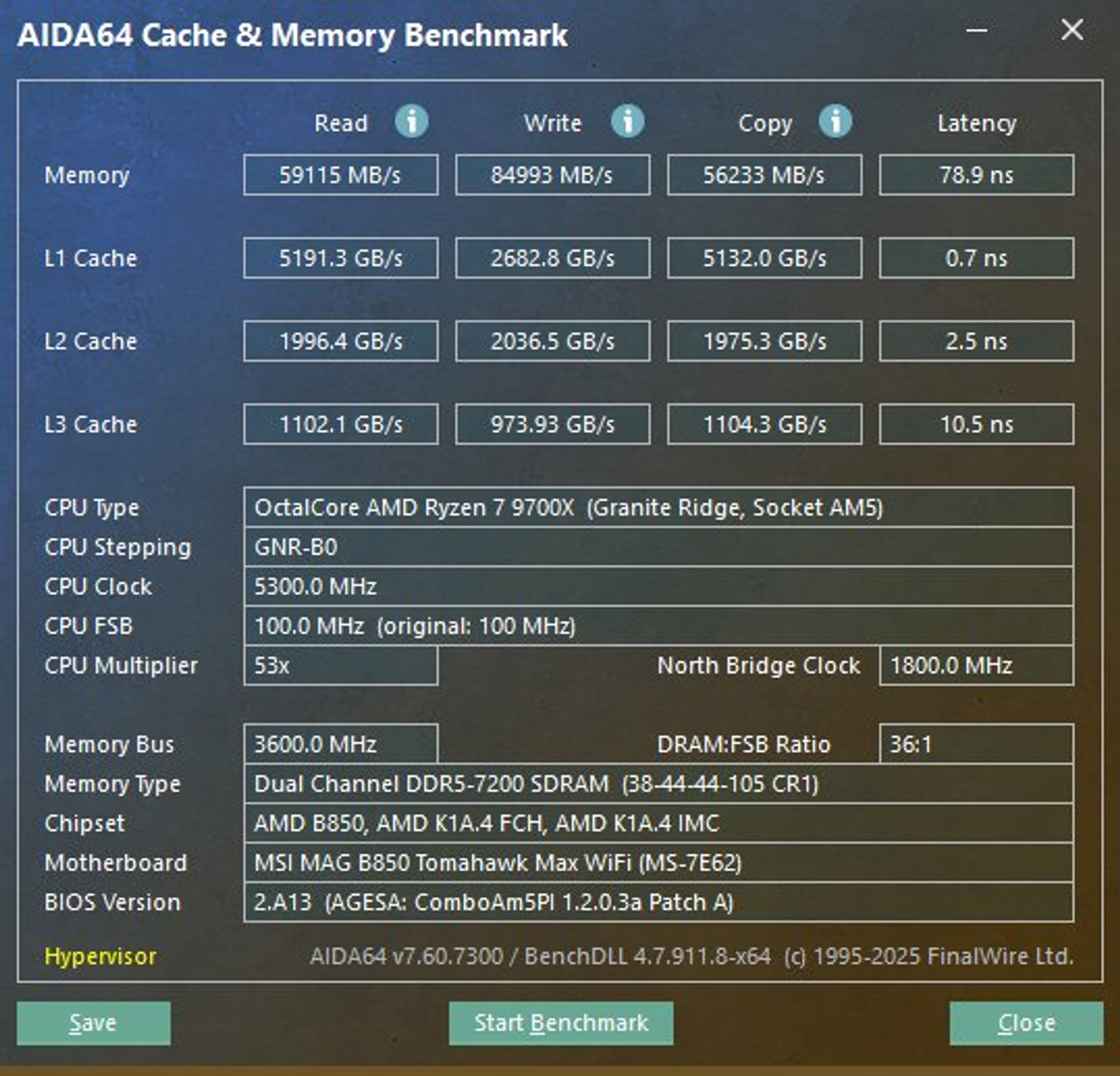 DDR5-7200 (38-44-44-105)