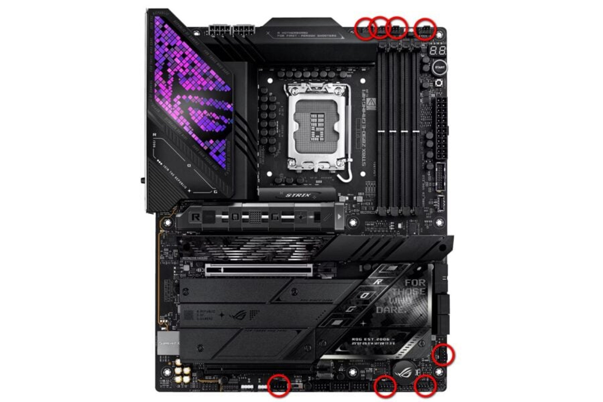 ASUS ROG STRIX Z890-E GAMING WIFI fans connection
