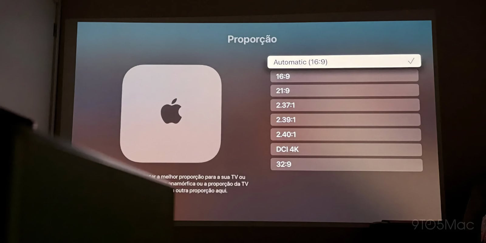 Apple TV Aspect Ratio tvOS 18