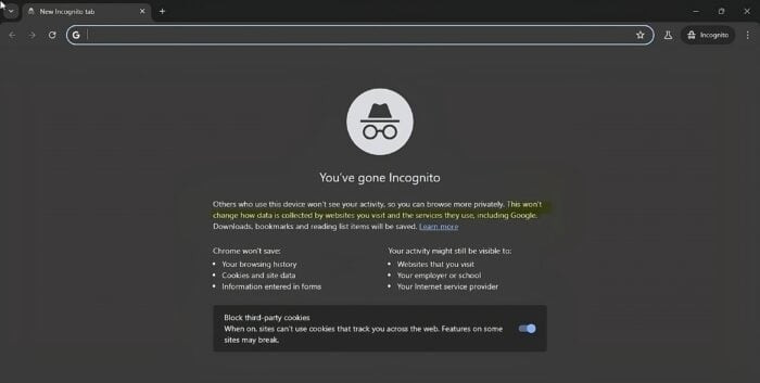 Chrome Incognito