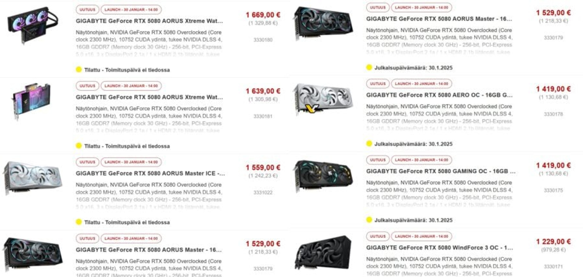 GIGABYTE RTX 5080