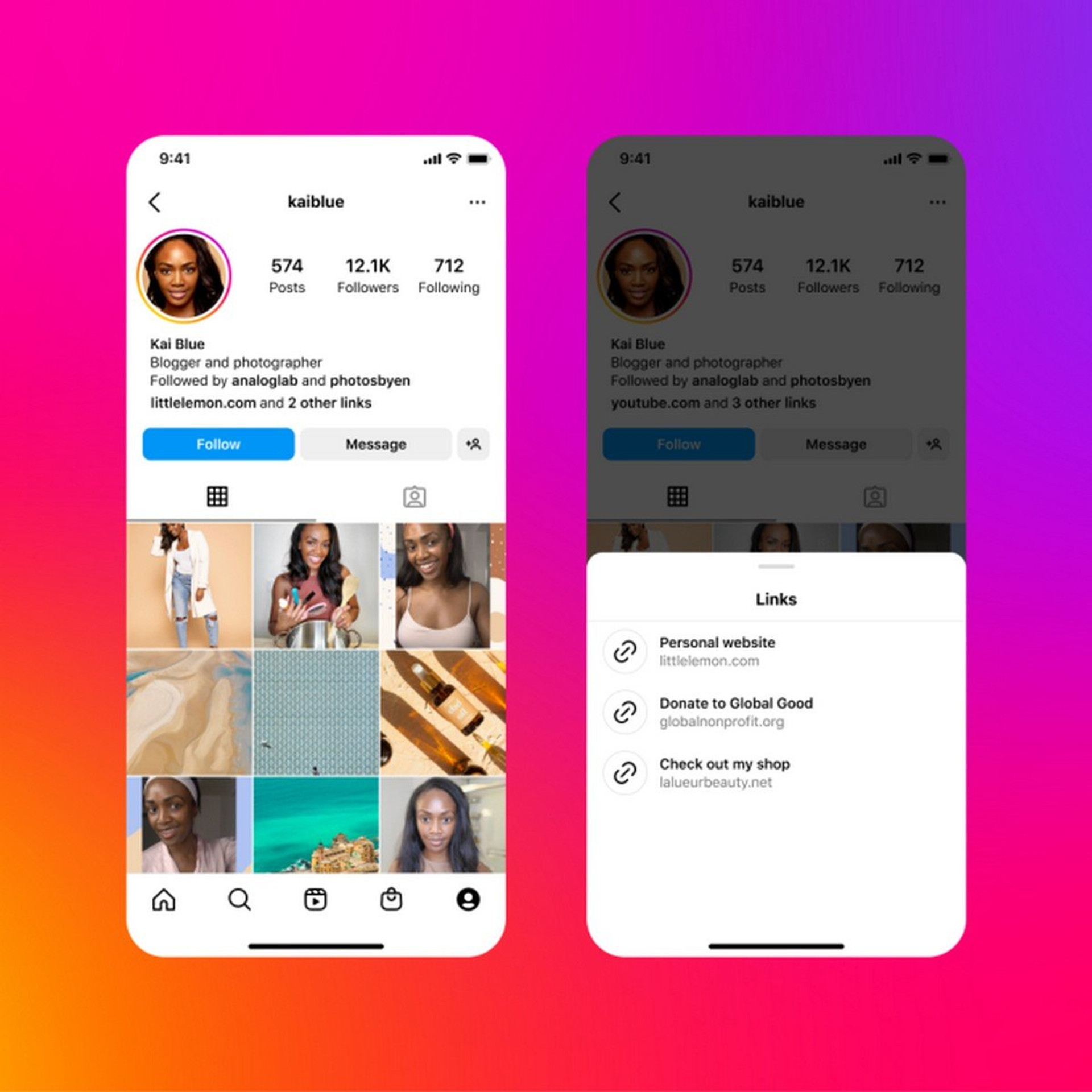 Instagram links