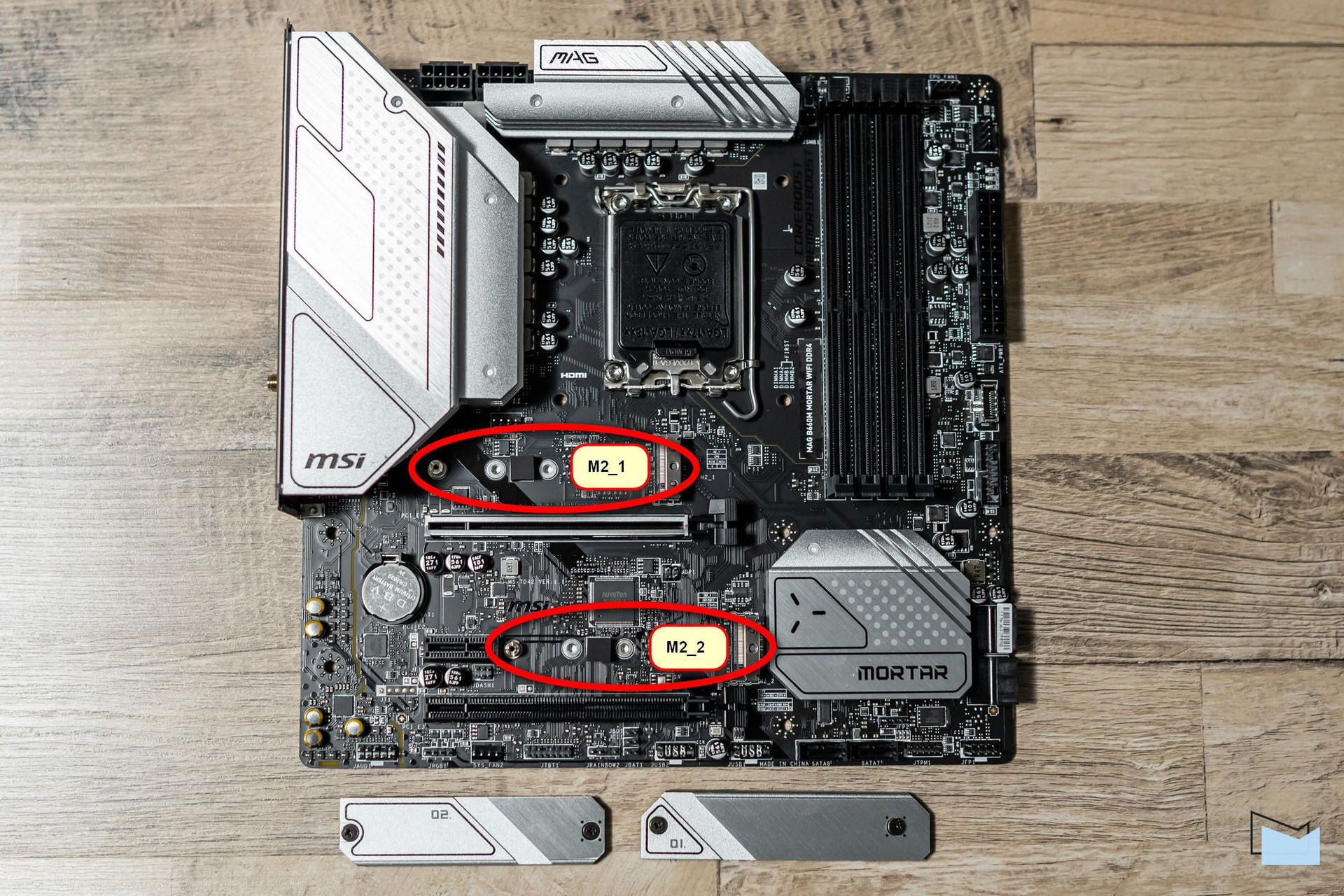 MSI MAG B660M MORTAR WiFi DDR4 storage M.2