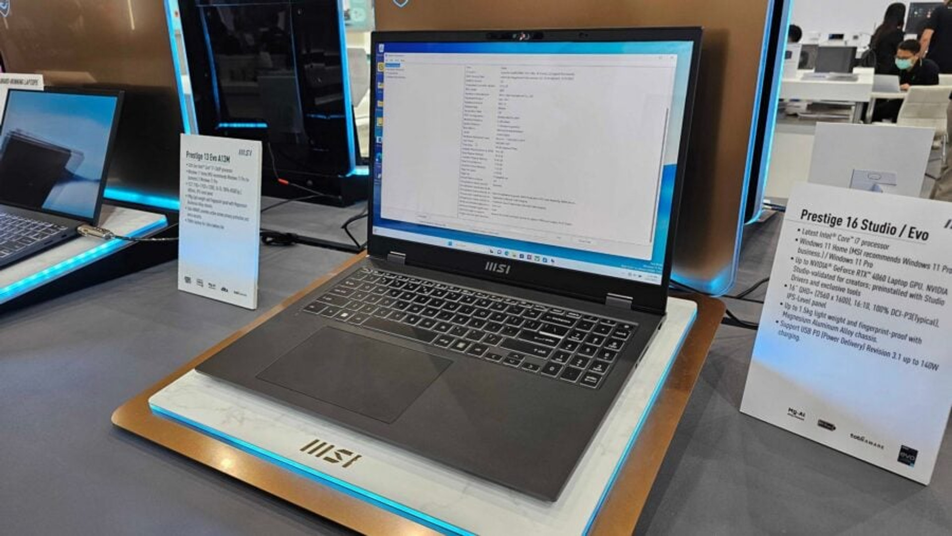 MSI Prestige 16 Studio with Meteor Lake CPU