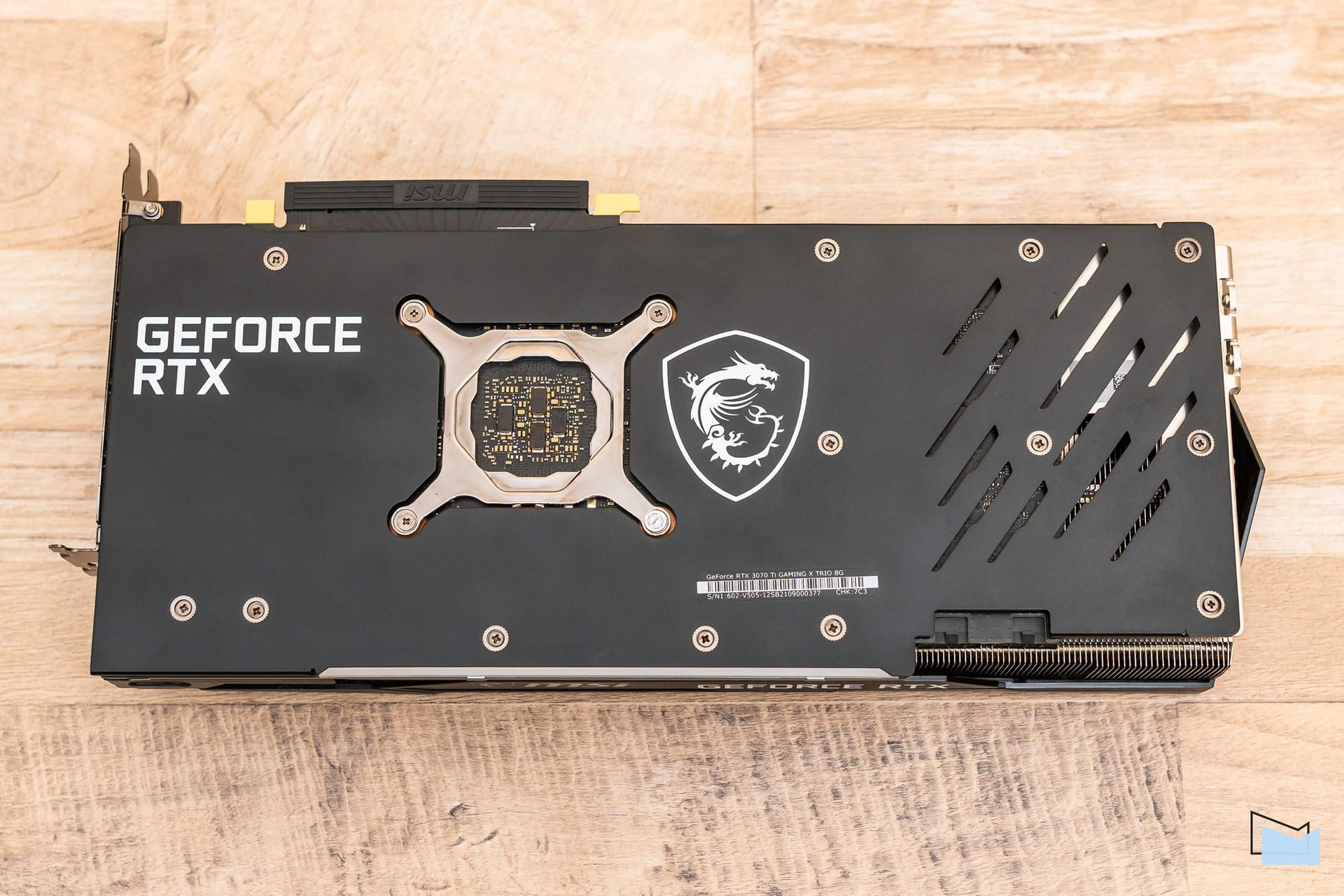 MSI GeForce RTX 3070 Ti GAMING X TRIO 8G backplate