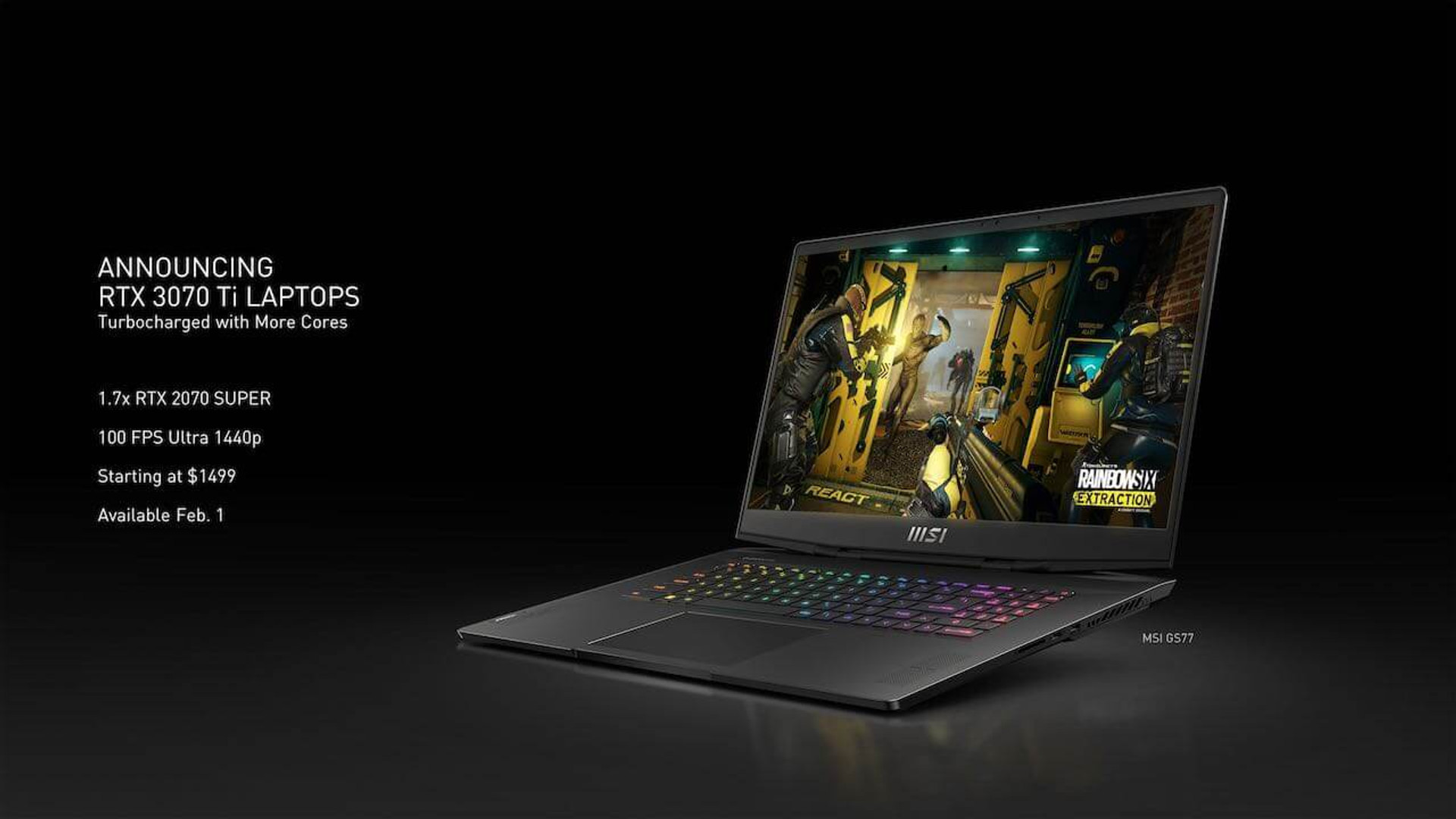 NVIDIA CES 2022 3070 Ti laptops