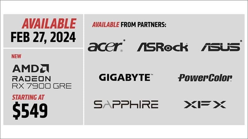 Radeon RX 7900 GRE vendors