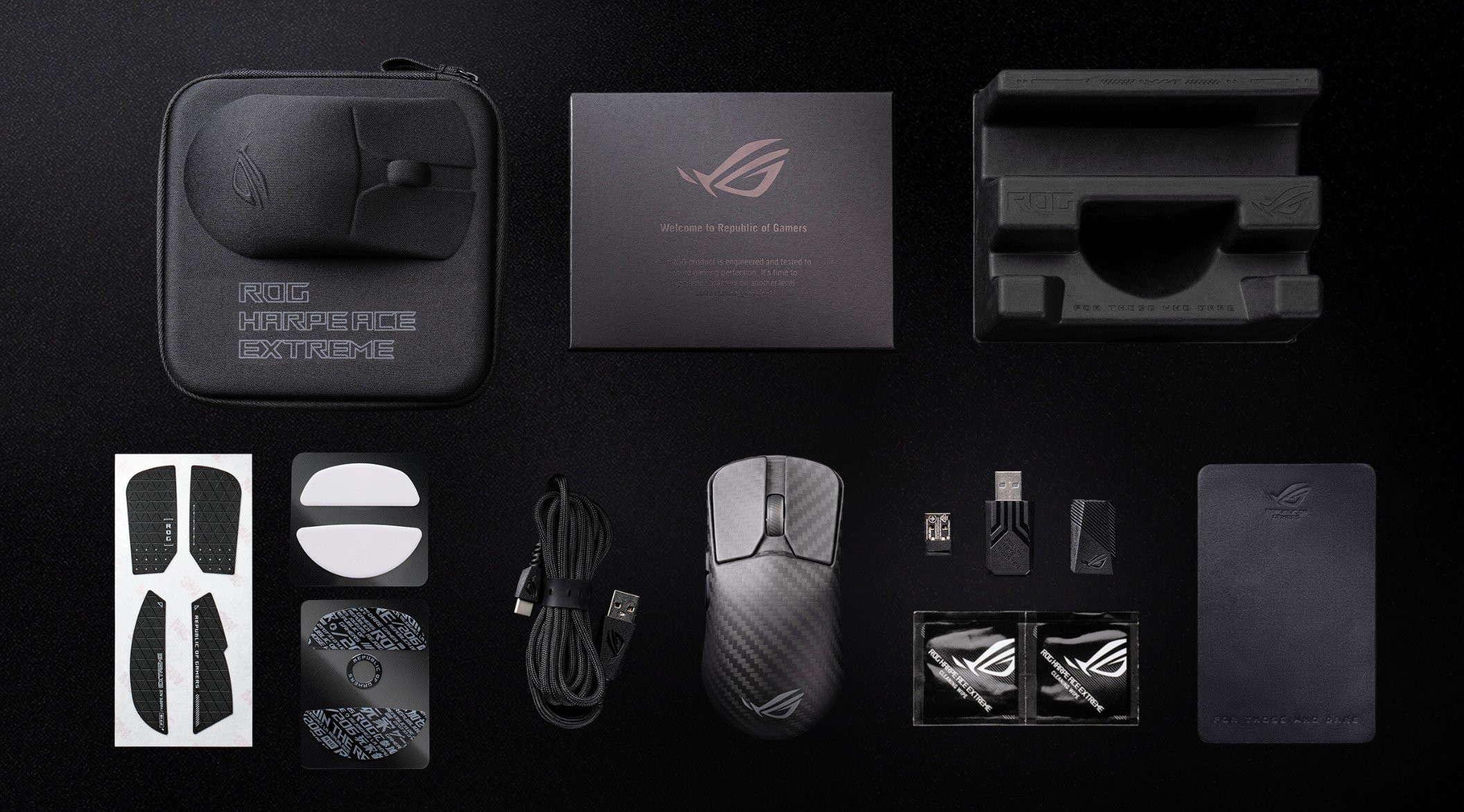 Огляд ASUS ROG Harpe Ace Extreme: комплект постачання