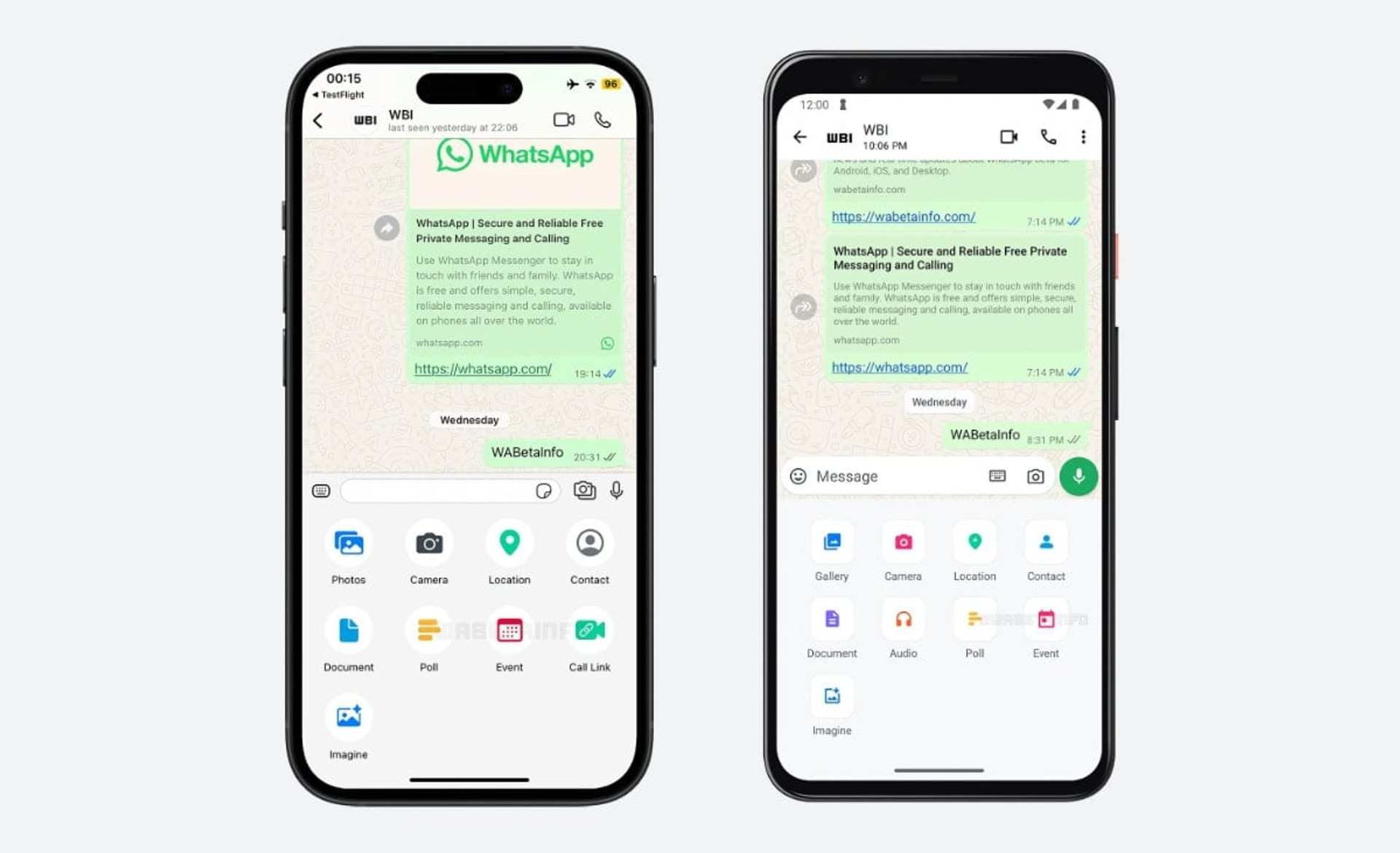 WhatsApp Share Events in Chats