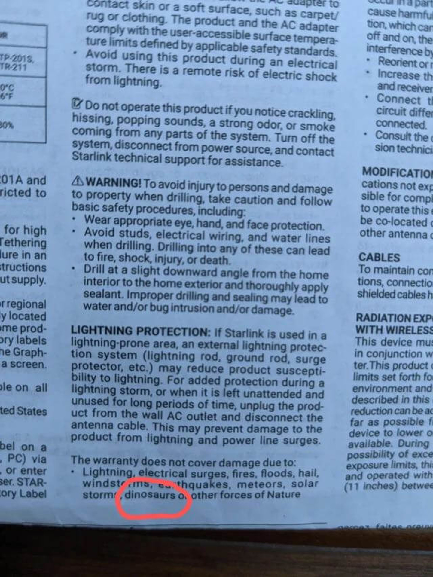 Starlink Fine Print