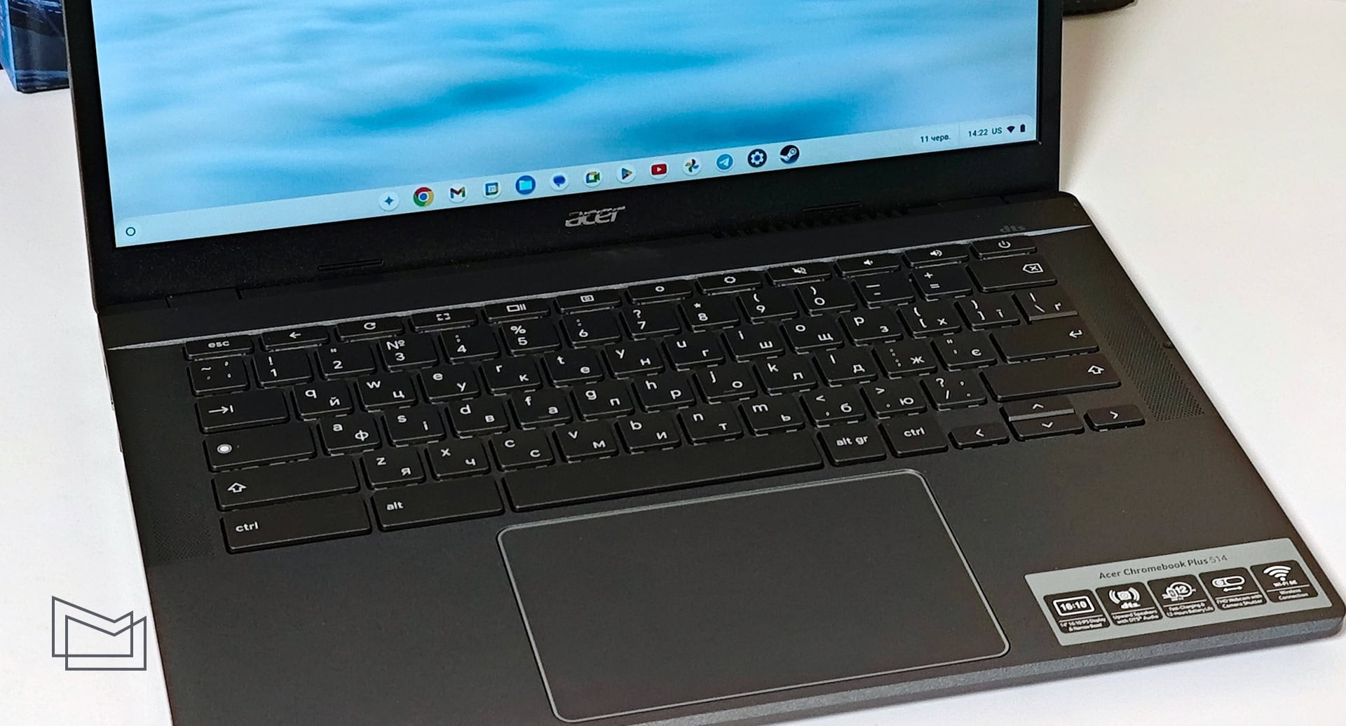 Огляд Acer Chromebook Plus 514 (CB514-3HT): клавіатура