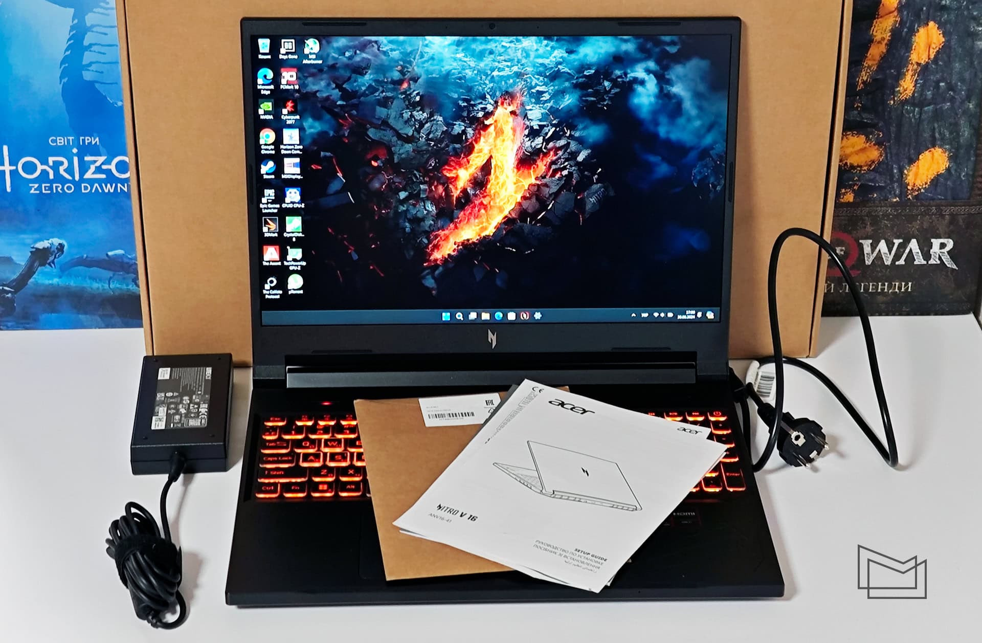 Огляд Acer Nitro V 16: комплект постачання