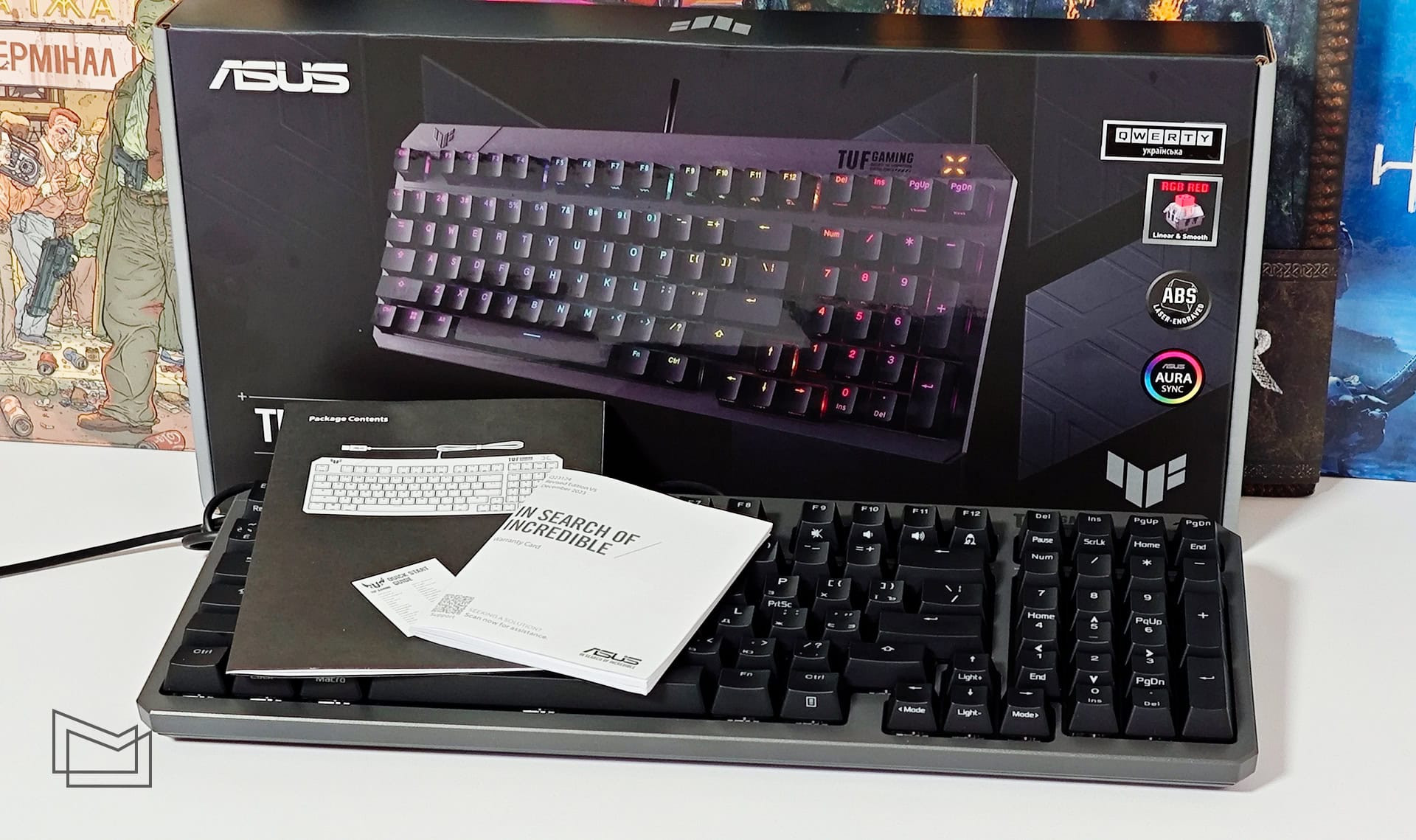 Огляд ASUS TUF Gaming K3 Gen II: комплект постачання