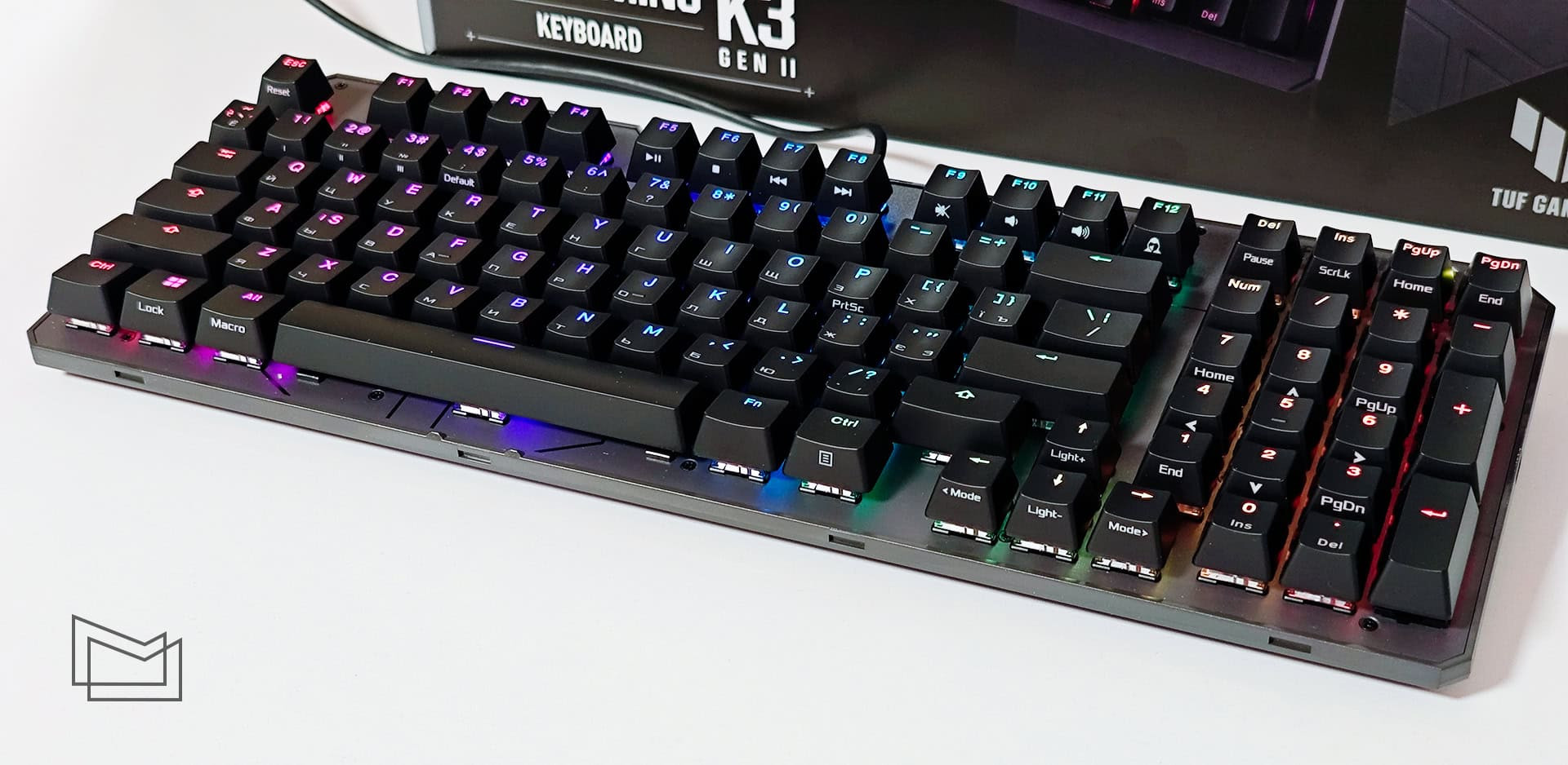 Огляд ASUS TUF Gaming K3 Gen II: конструкція