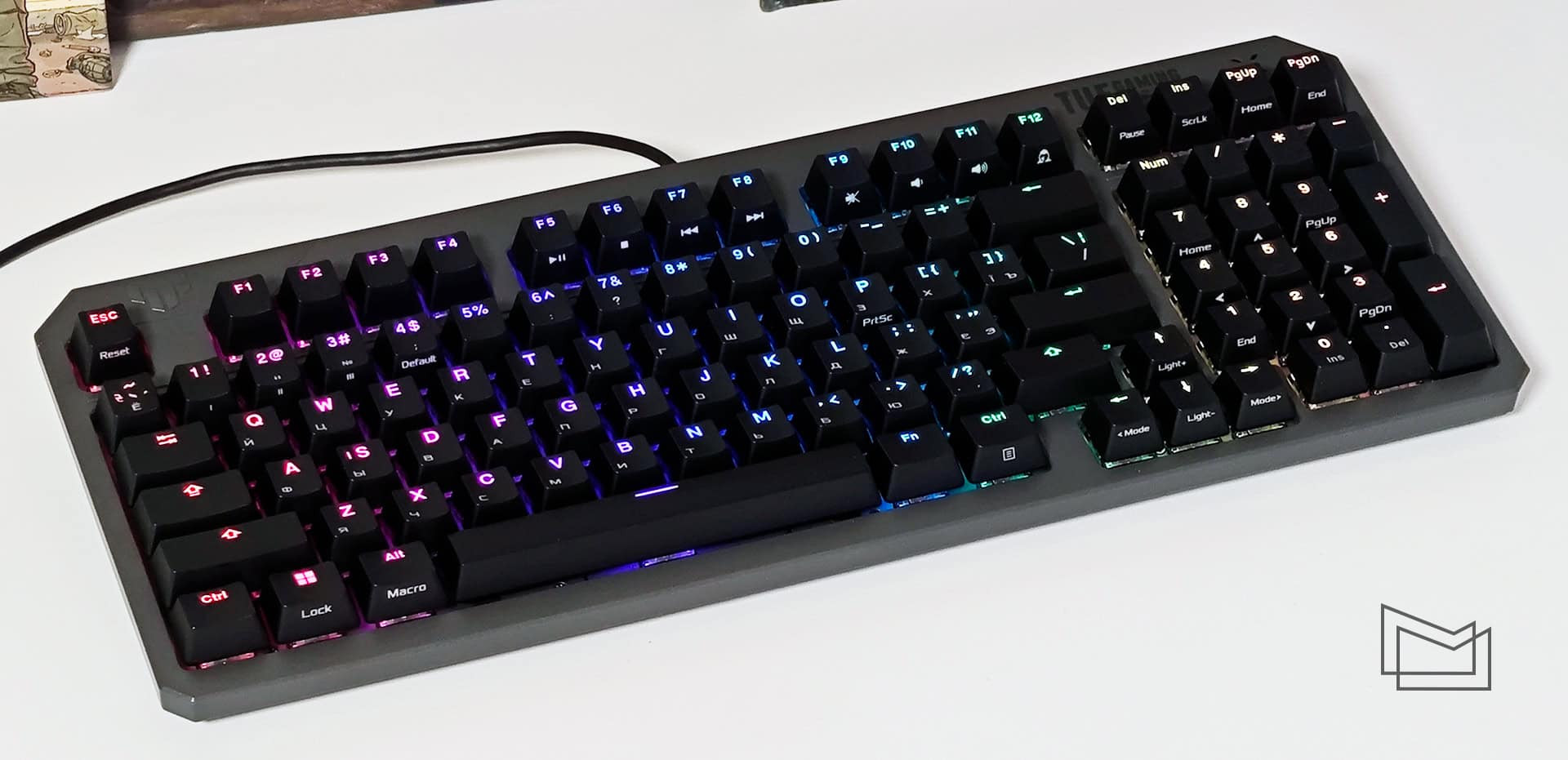 Огляд ASUS TUF Gaming K3 Gen II: RGB-підсвічування