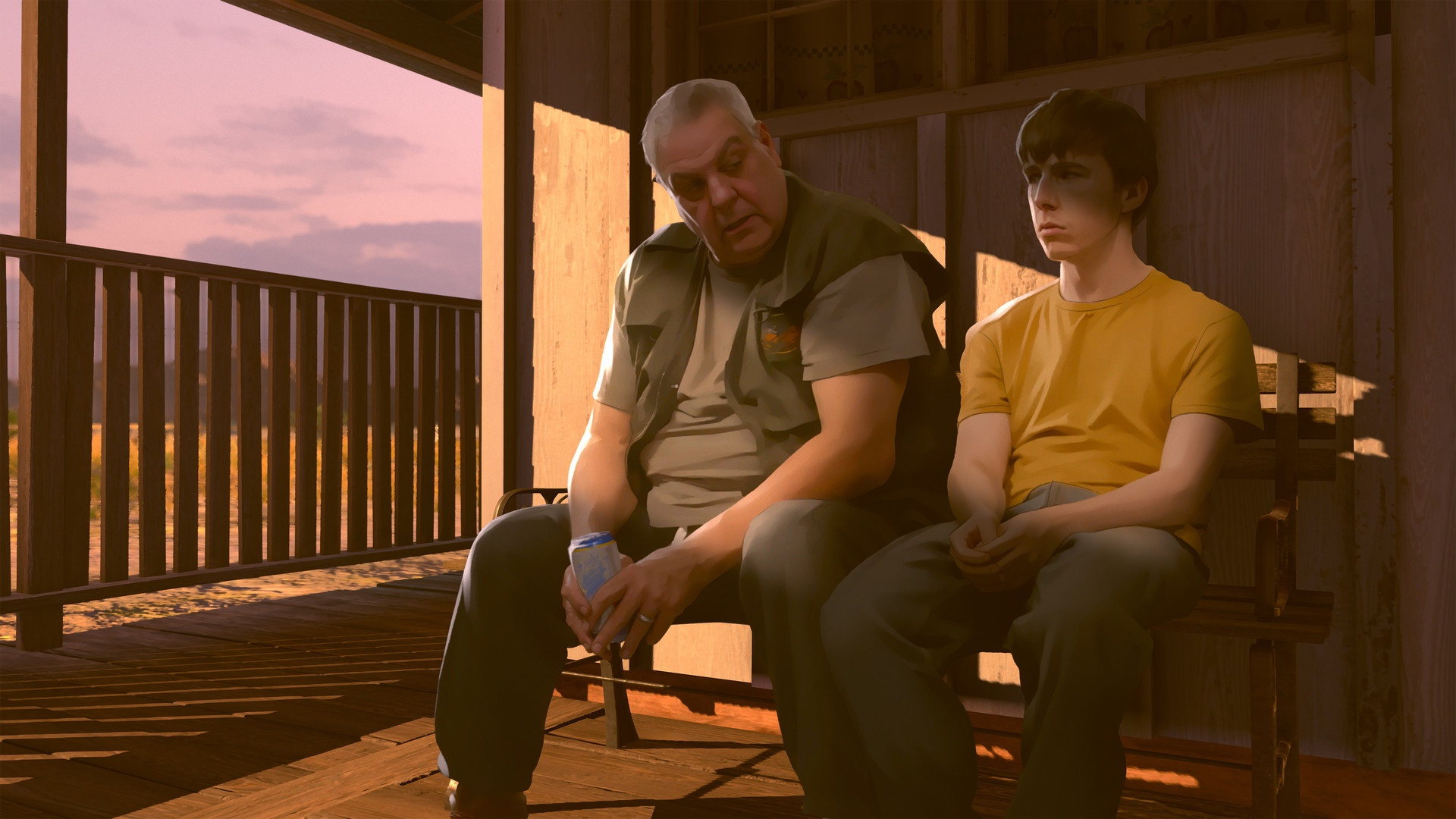 Кадр з гри As Dusk Falls (2022). Ми не згадали її у тексті, але вона точно варта уваги любителів жанру