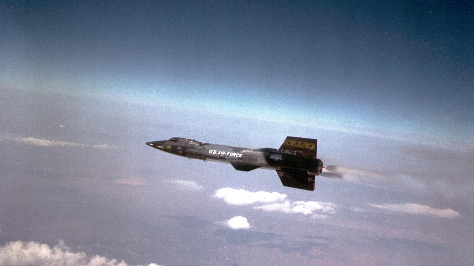 North American X-15 після скидання з літака-носія, 16 вересня 1959 року