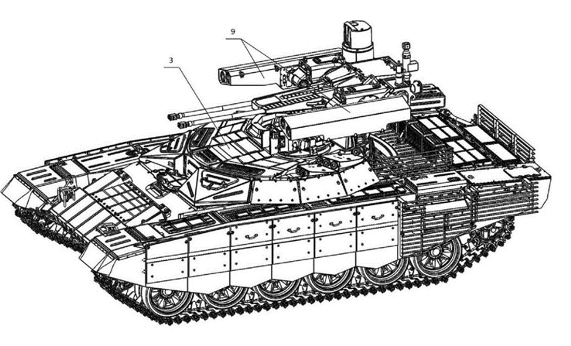 Scheme of converting T-72 to BMPT-72