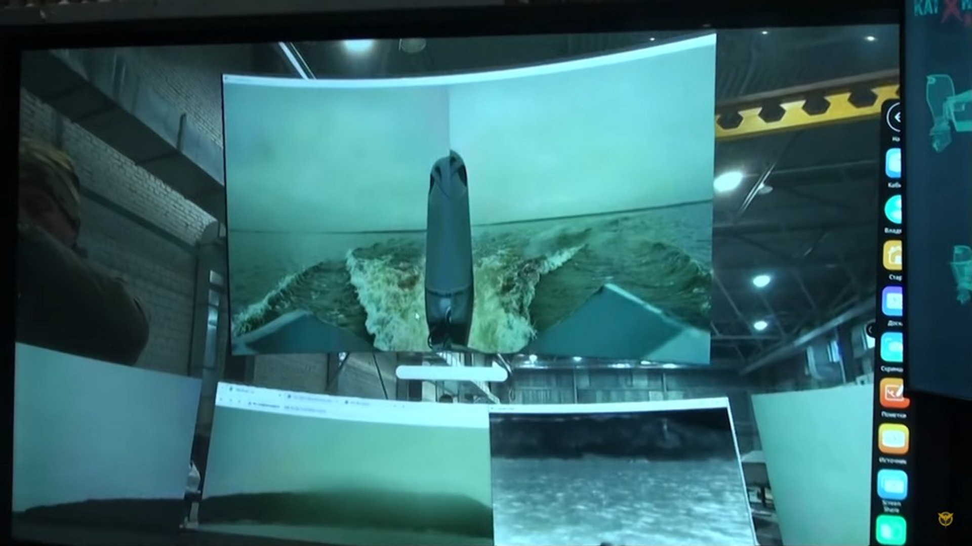 Інтерфейс управління морським дроном в окулярах доповненої реальності, фото з фільму Морський бій. Епоха дронів