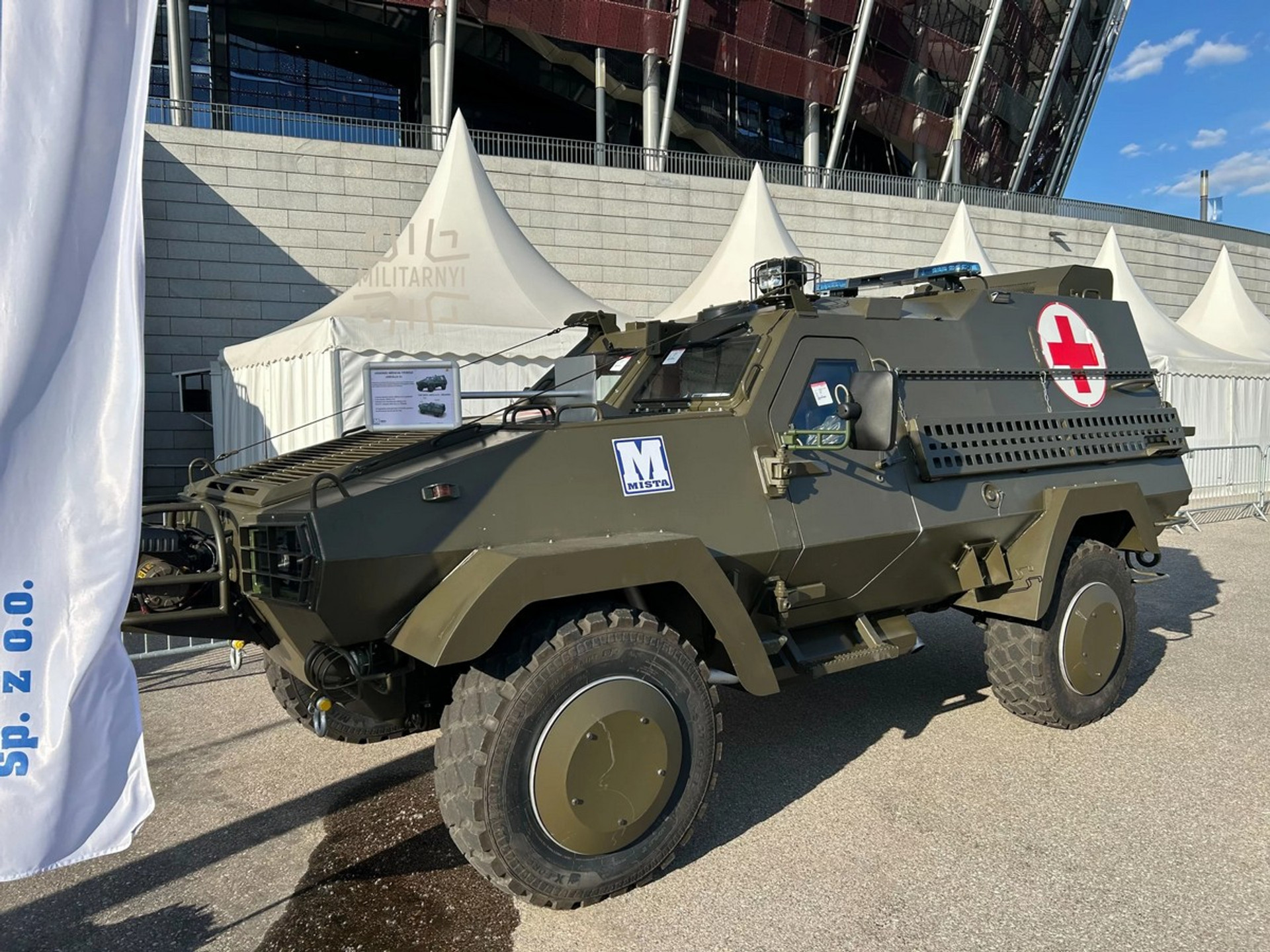 Ooncilla-e Medical armored vehicle from Mista at the Exhibition in Warsaw