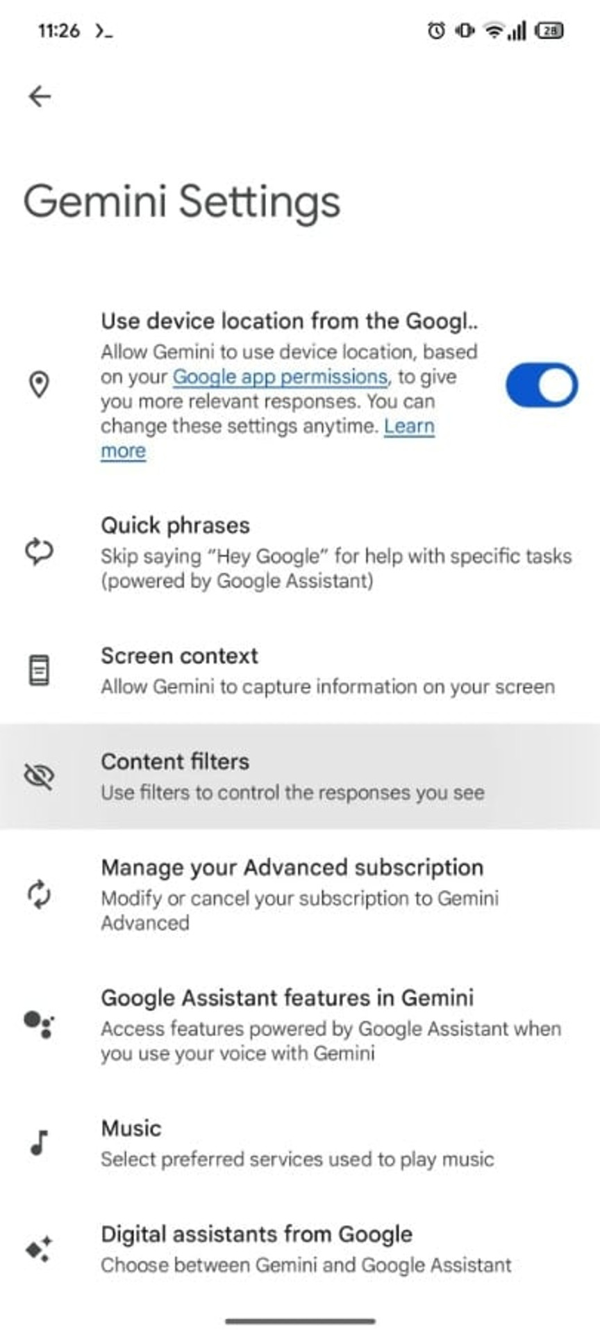 gemini content filter