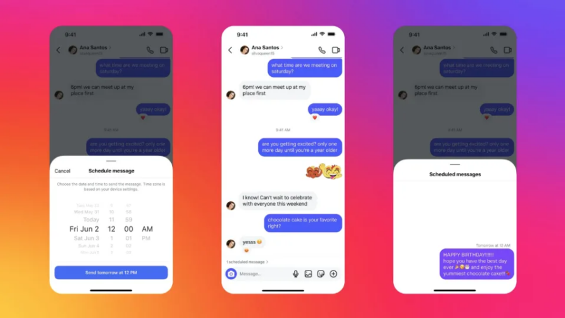 instagram schedule
