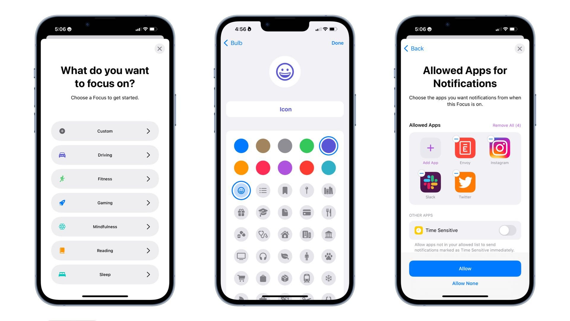 iPhone status bar focus