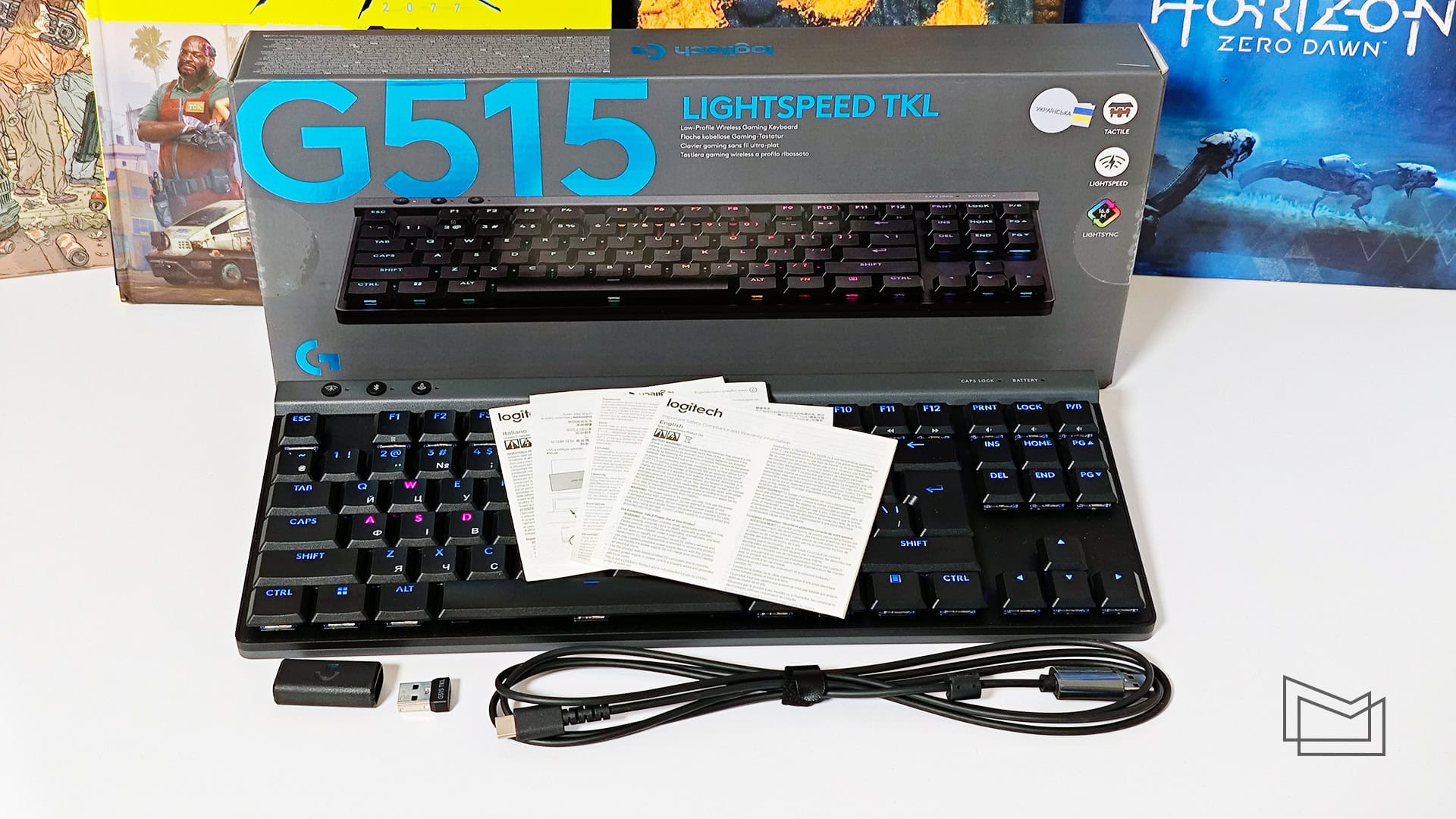 Огляд Logitech G515 Lightspeed TKL: комплект постачання