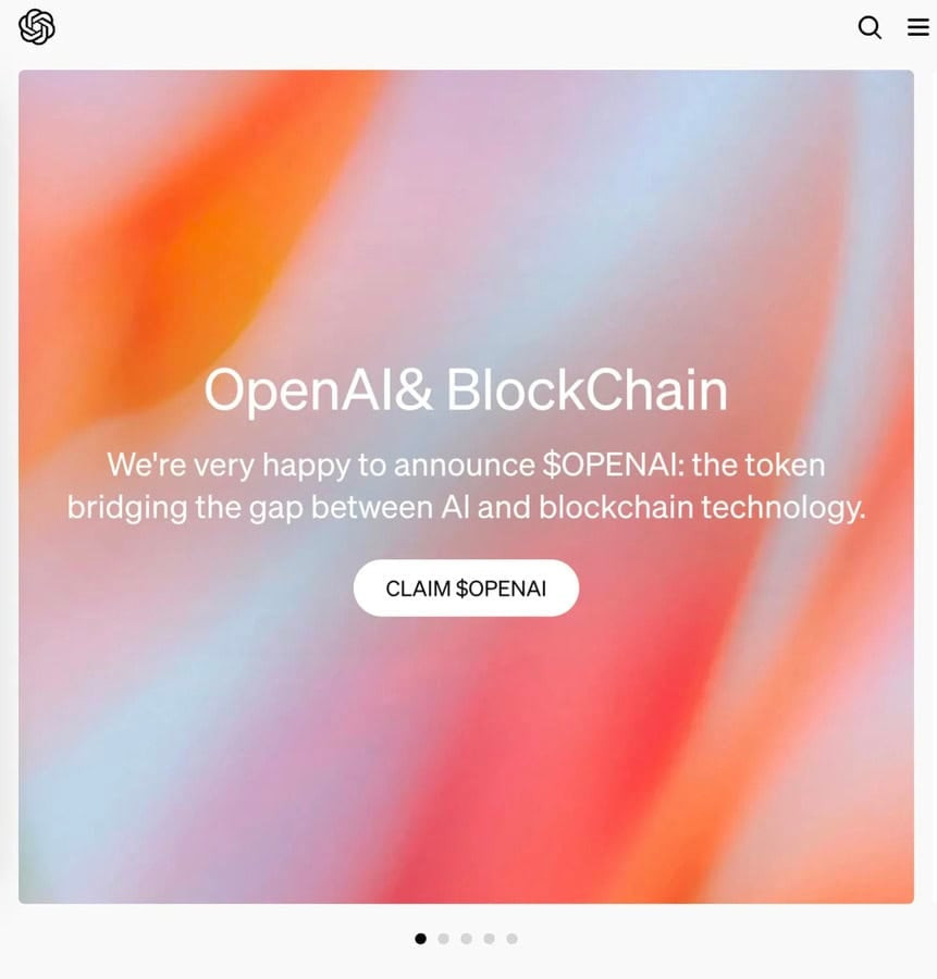 open ai fake crypto scam