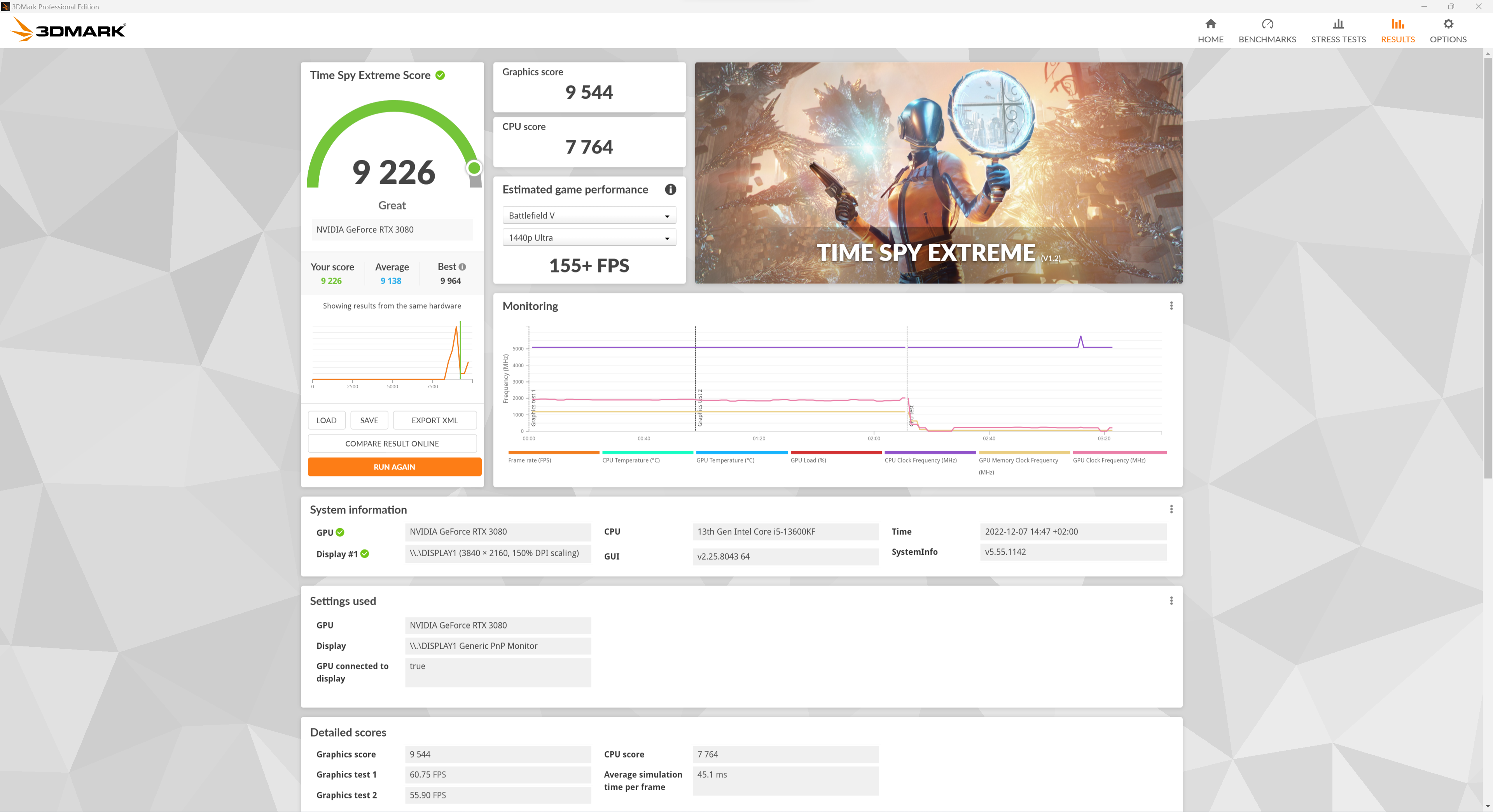 3dmark time spy extreme 4K 3080