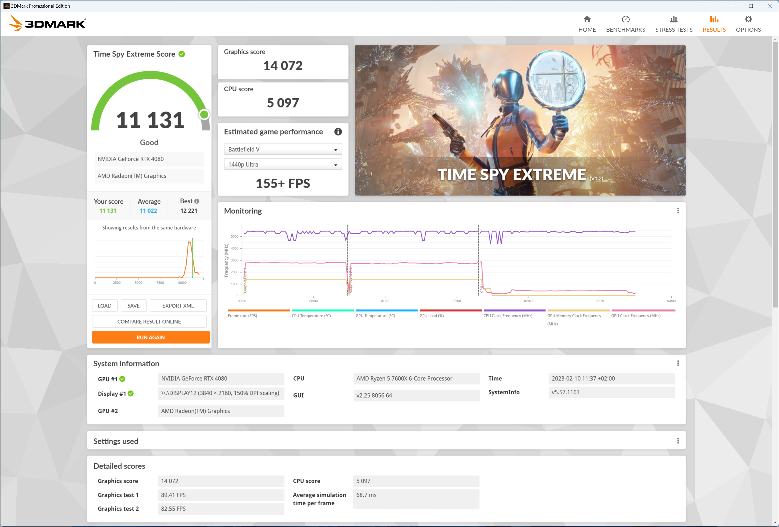 3dmark time spy extreme