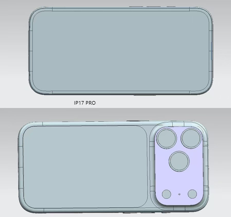 CAD-рендер iPhone 17 Pro